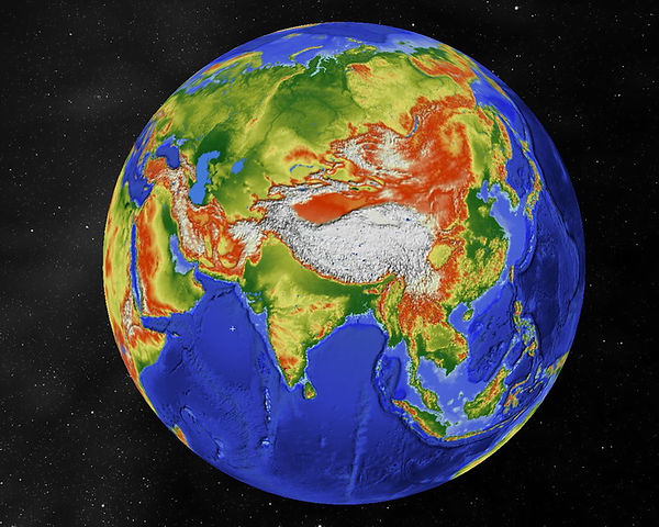 Эссе Материальность, Евгений Великород, Космос, Происхождение Земли в картинках (345 фото), Фото-036. Гималаи и Тибет – смятие материковых плит после разрушения Древней планеты
