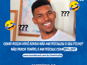 Matrículas com desconto até 20/01