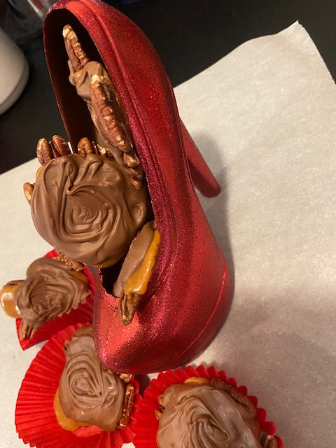 Walking Across the Stage Chocolate Shoe