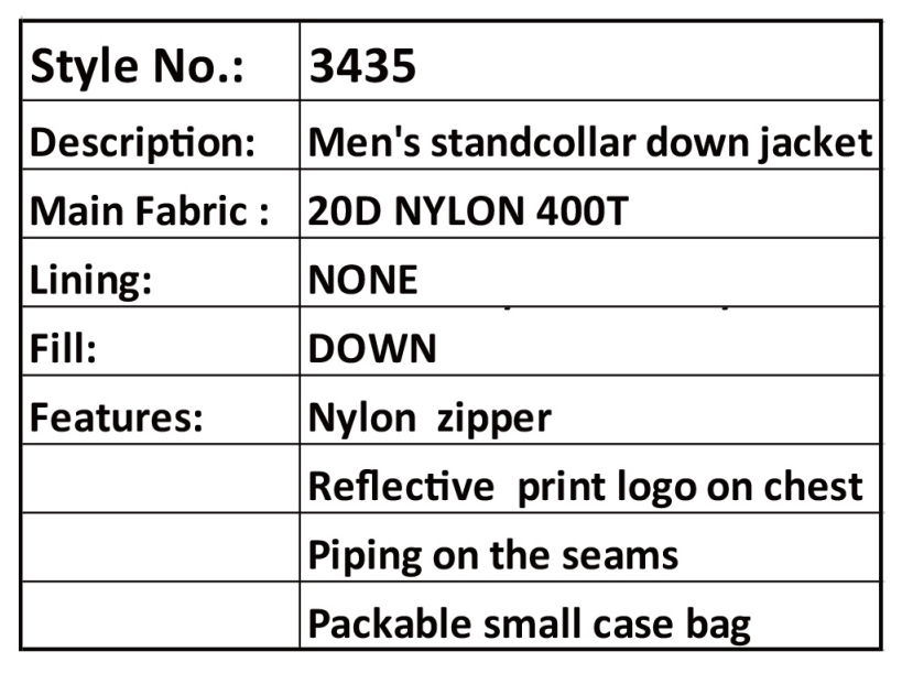 Thumbnail: MENS STAND COLLAR DOWN JACKET