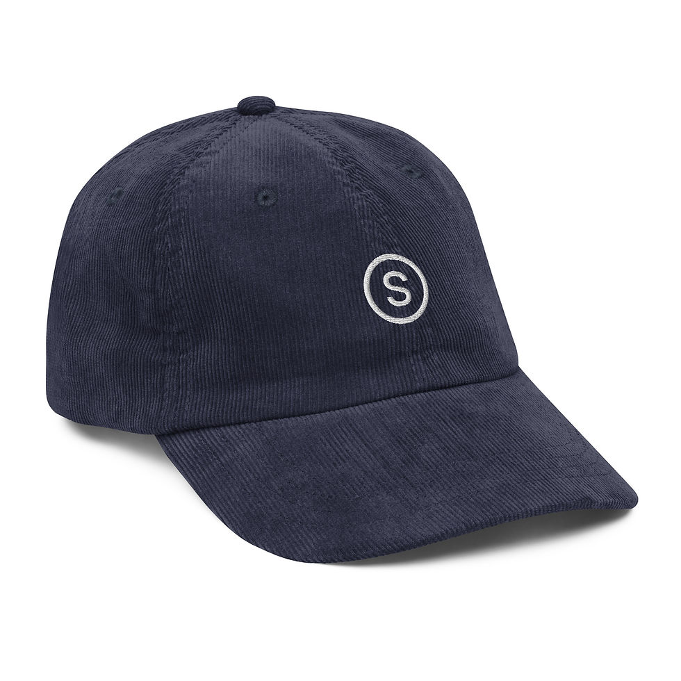 Thumbnail: Vintage S Logo Corduroy Hat // Navy