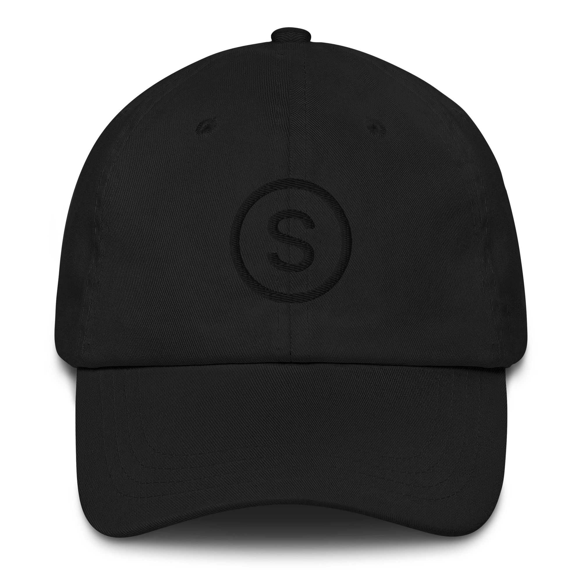 S Logo Puff Embroidery Hat // Black