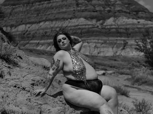 On The Rocks | Boudoir in the Hoodoos | Alberta Boudoir Photographer