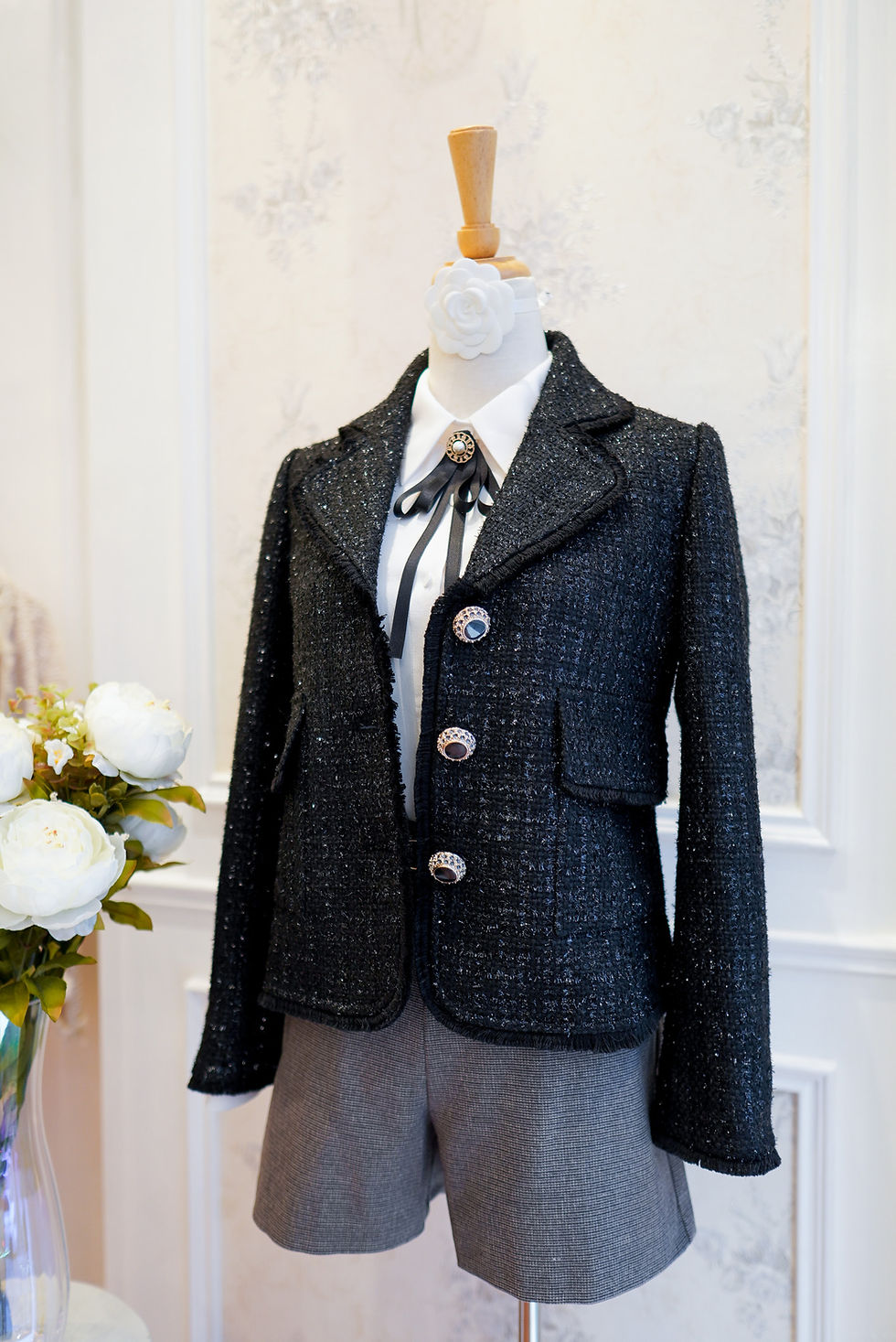 Thumbnail: The Charming Black Tweed Blazer