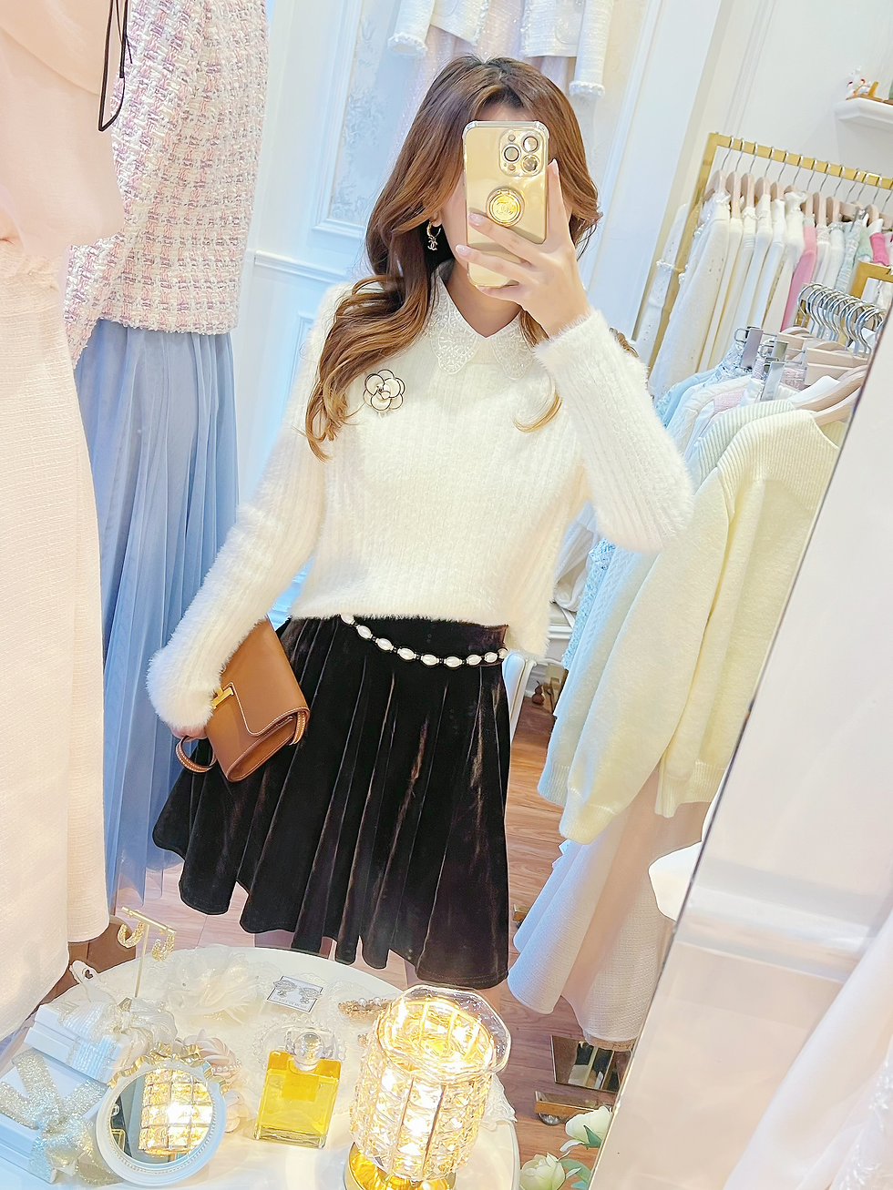 Thumbnail: The Flared Velvet Skirt