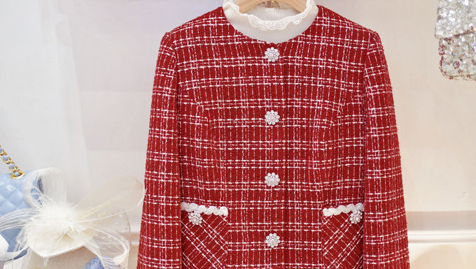 The Holiday Red Checked Tweed Jacket
