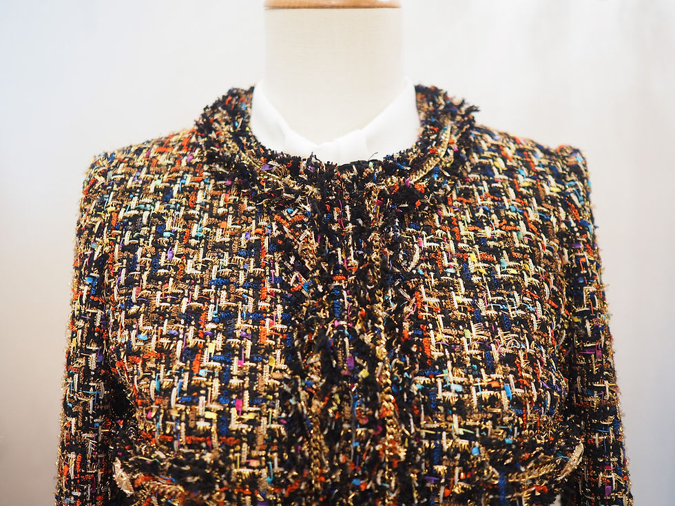 Thumbnail: Golden Black Tweed Jacket