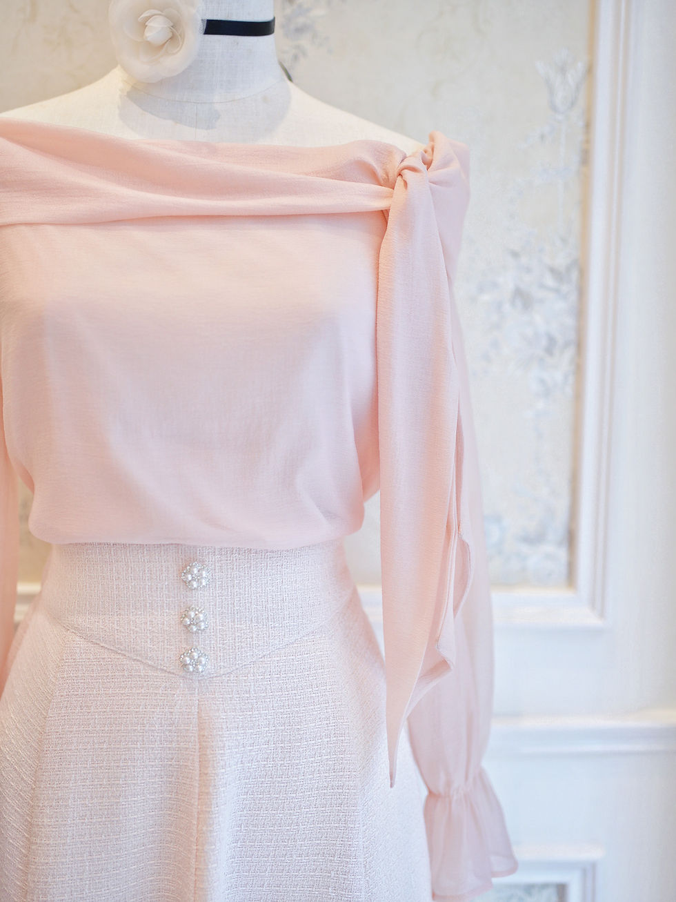 Thumbnail: The Flared Scarf Blouse