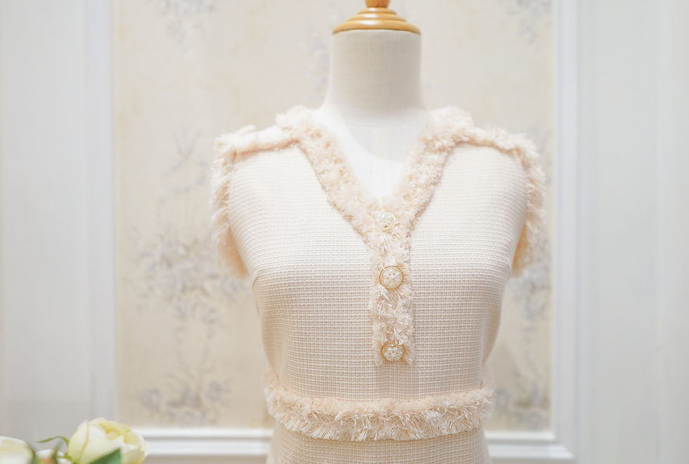 Thumbnail: Baby Pink Tweed Dress