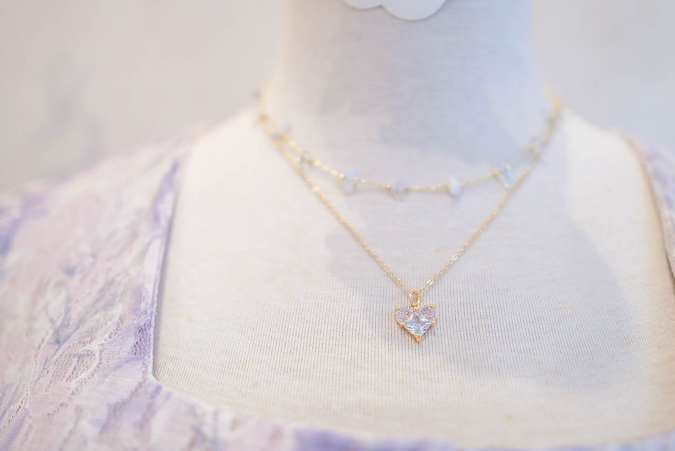 Thumbnail: 14K Gold Plated Heart Necklace