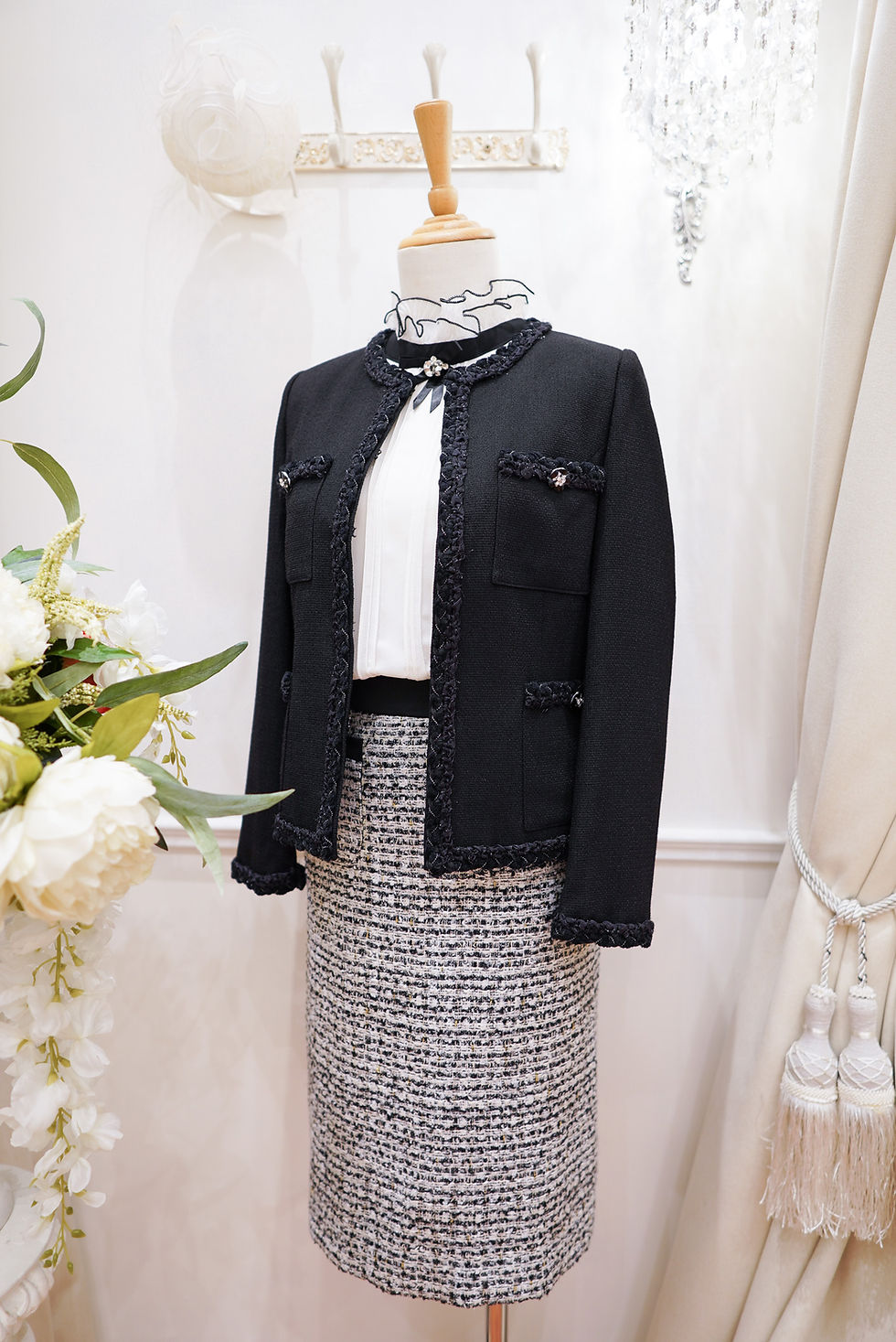 Thumbnail: The Black And White Tweed Skirt
