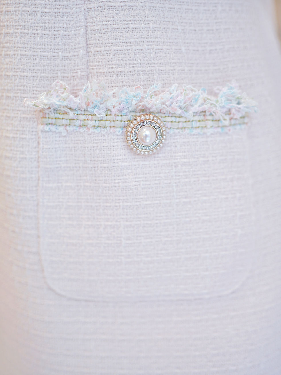Thumbnail: The Pastel Trimmed Tweed Dress