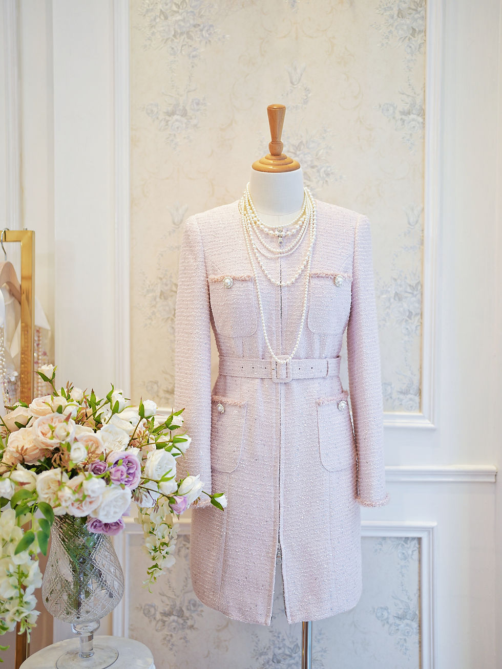 Thumbnail: The 2WAY Blossom Pink Tweed