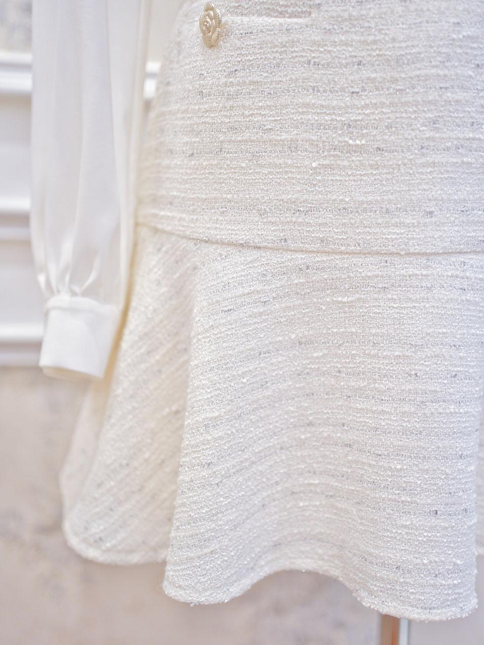 Thumbnail: The Cannoli Cream Mermaid Tweed Skirt