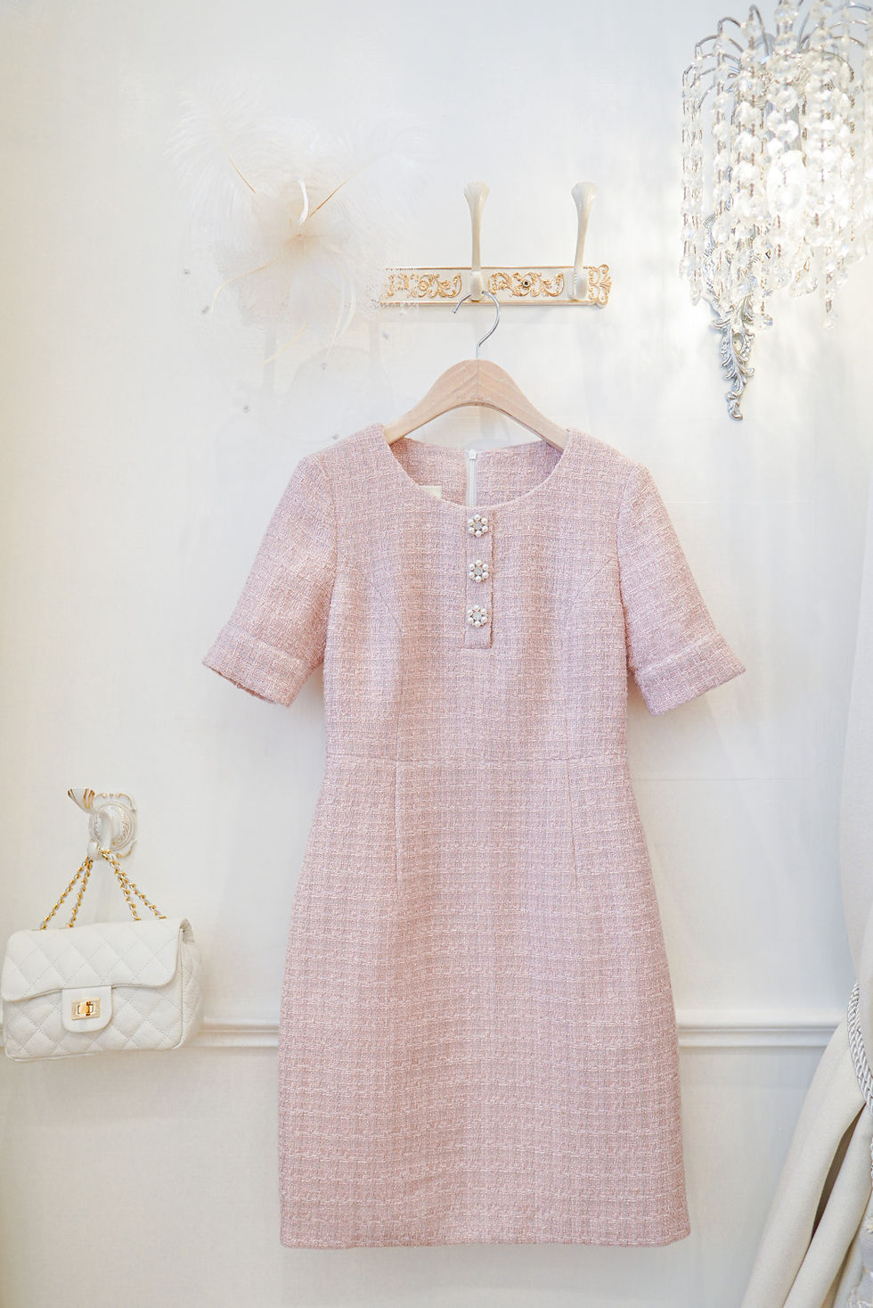 Thumbnail: The Coral Pink Tweed Dress