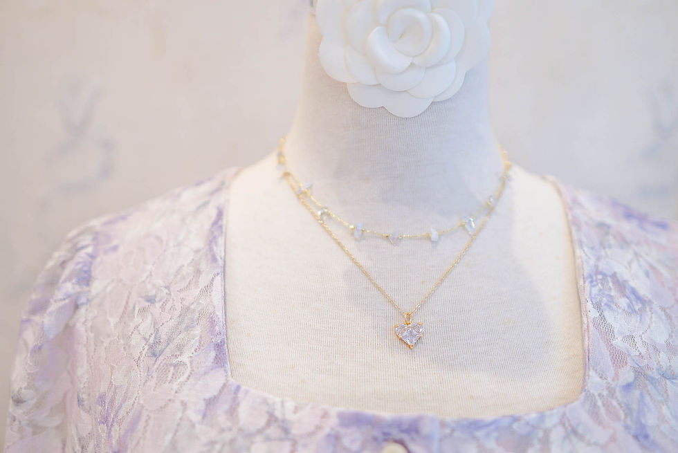 Thumbnail: 14K Gold Plated Heart Necklace