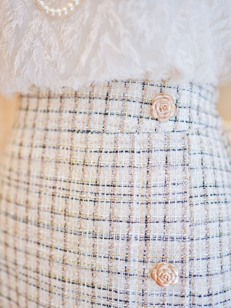 Thumbnail: The Midi Mermaid Tweed Skirt