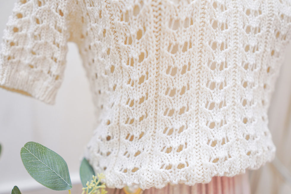 Thumbnail: The Little Knit Top(lavender/ivorywhite)