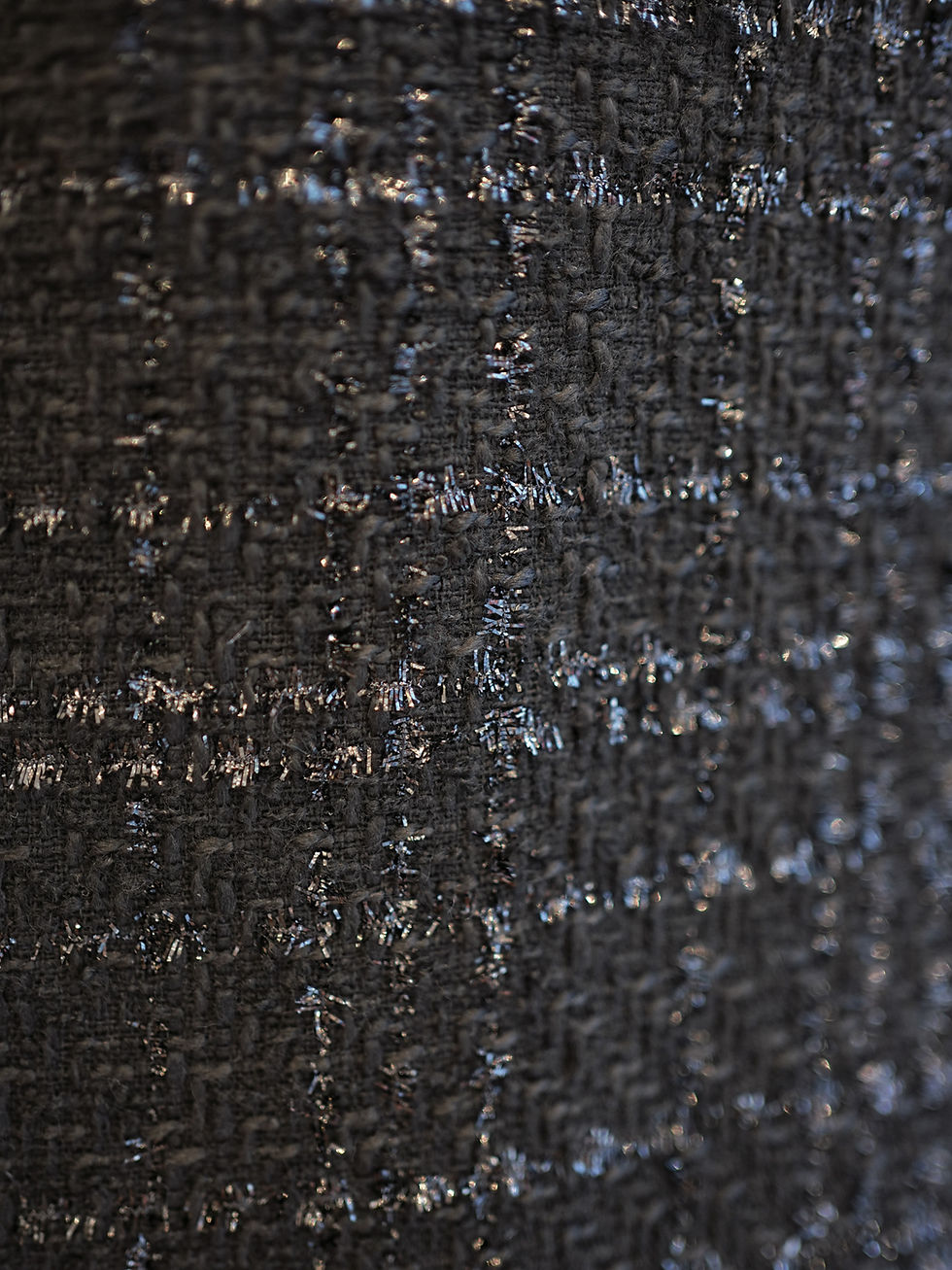 Thumbnail: The Black Checked Tweed Skirt