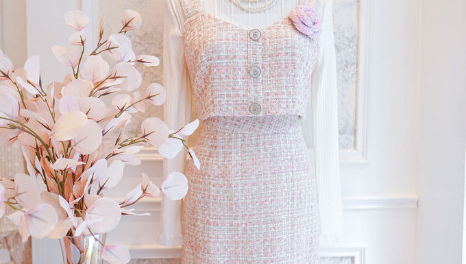 Mellow Rose Mermaid Tweed Skirt