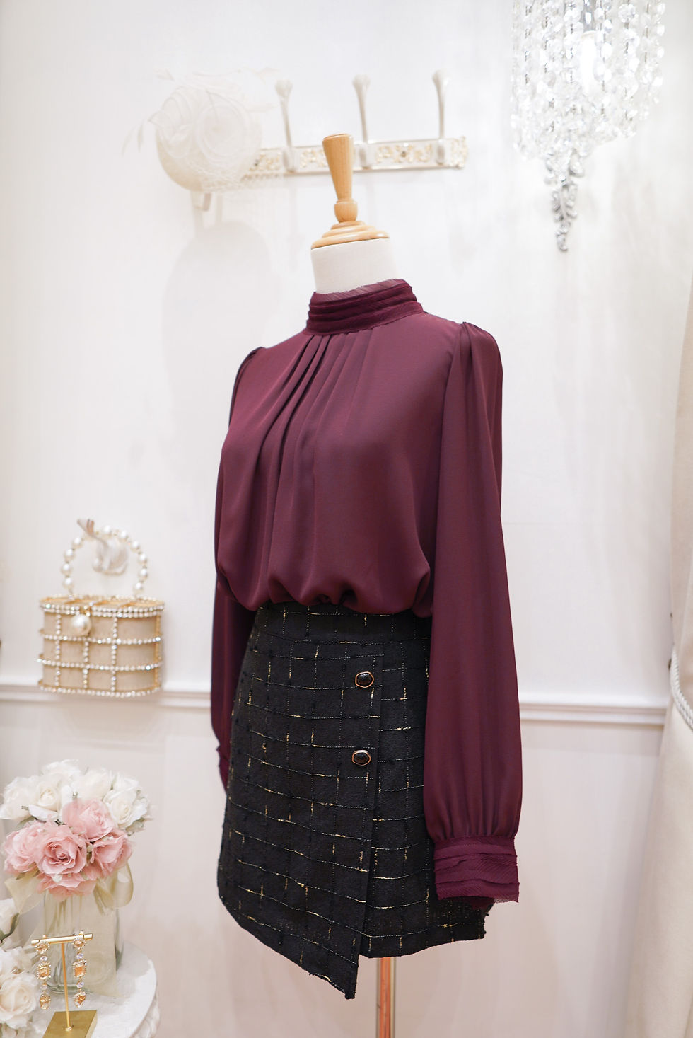 Thumbnail: Black Checked Tweed Culottes