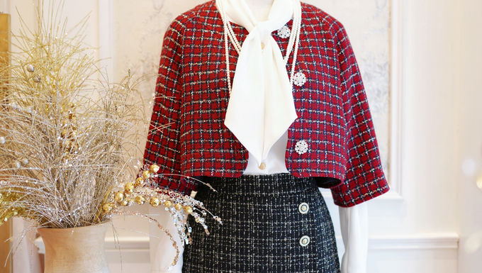 The Red Destiny Tweed Cape