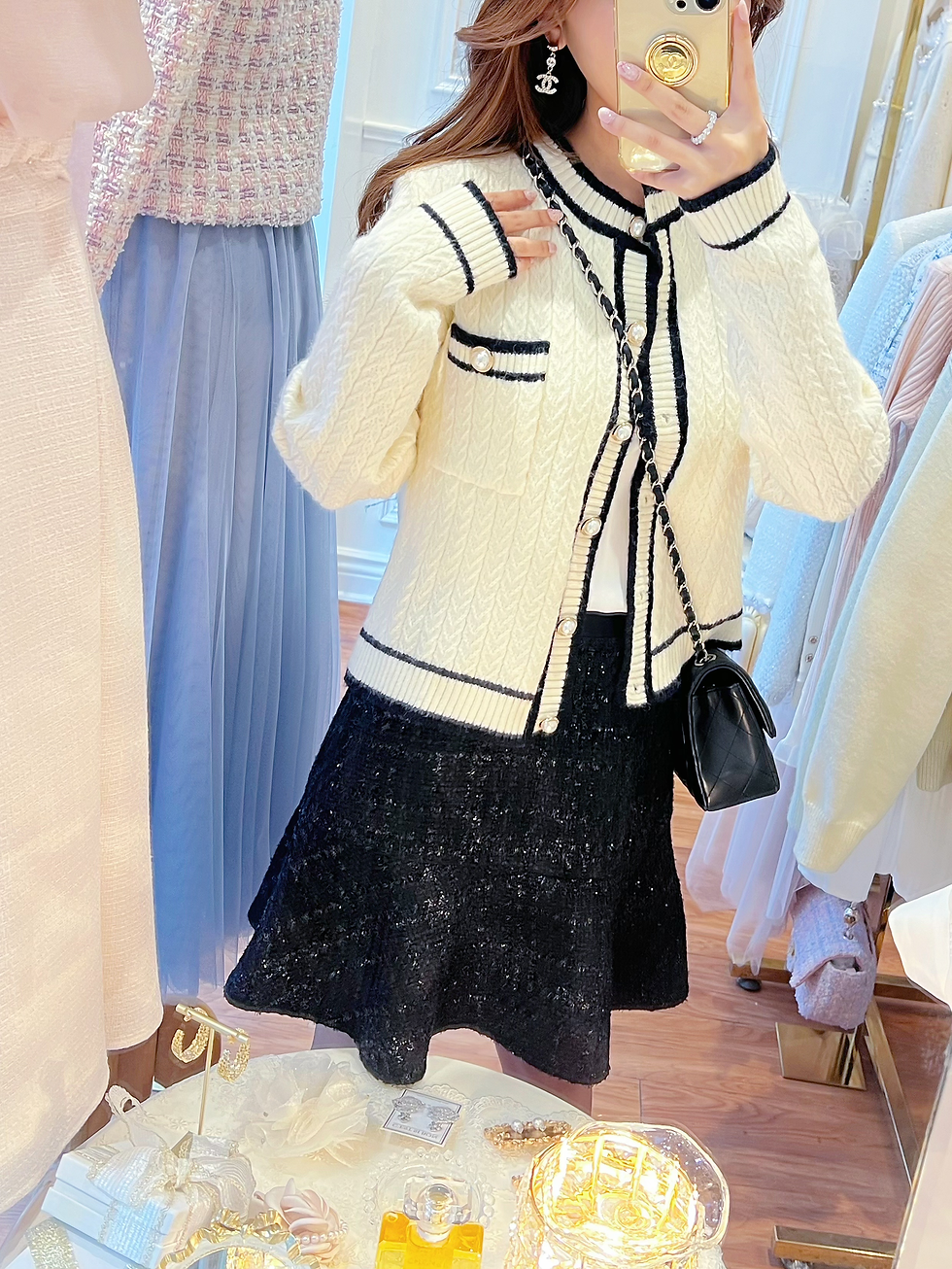 Thumbnail: The Black Mermaid Tweed Skirt
