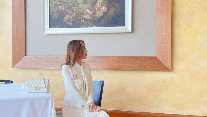 The Lace Floral Flared Skirt