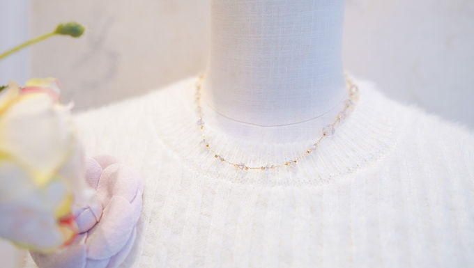 14K Gold Plated and Crystal Necklace