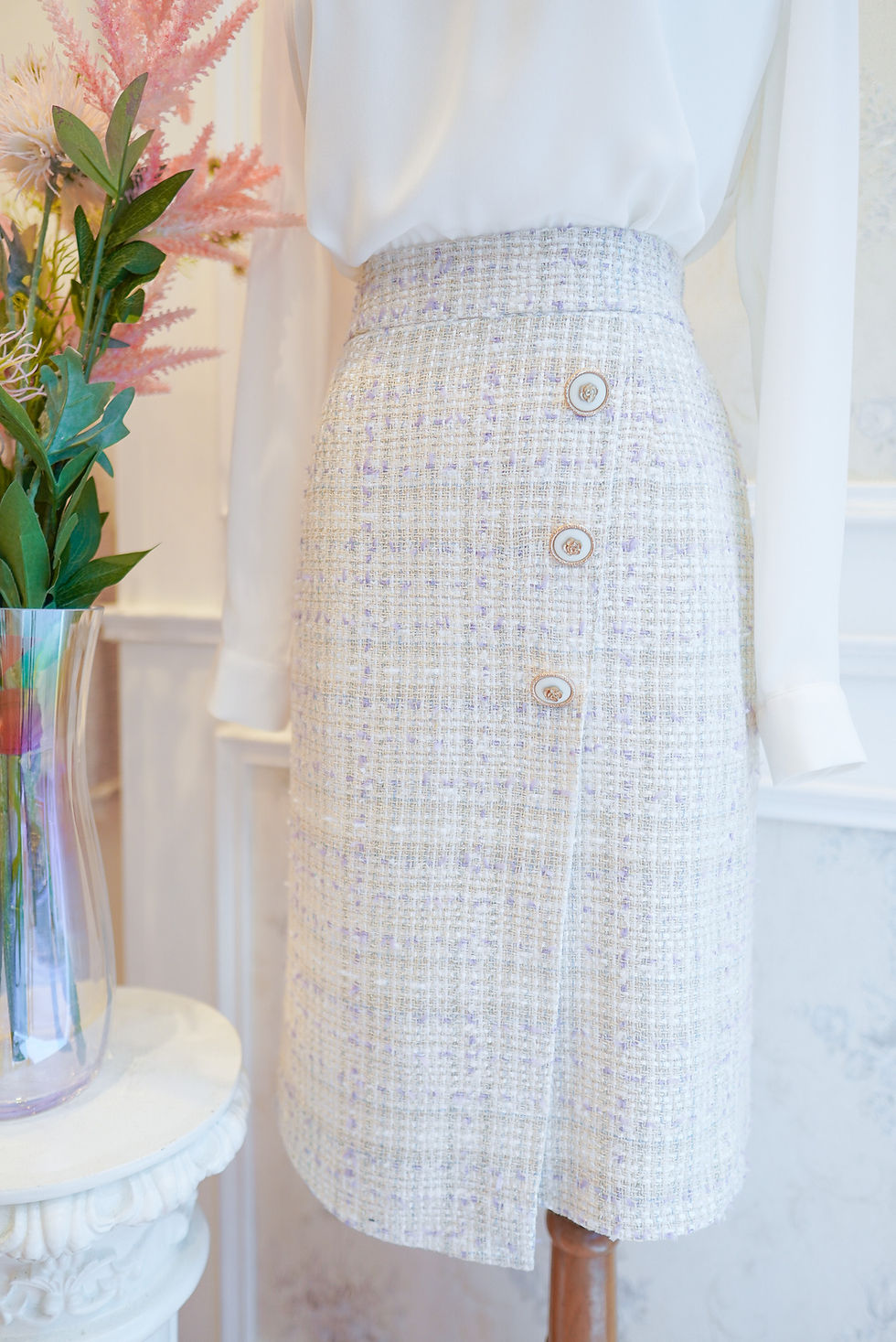 Thumbnail: The Soft Pastel Tweed Skirt