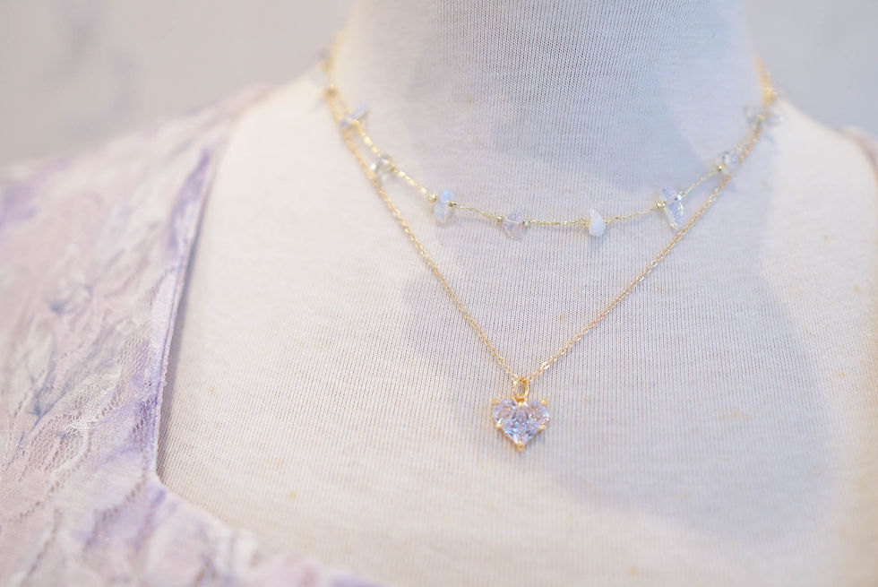 Thumbnail: 14K Gold Plated Heart Necklace