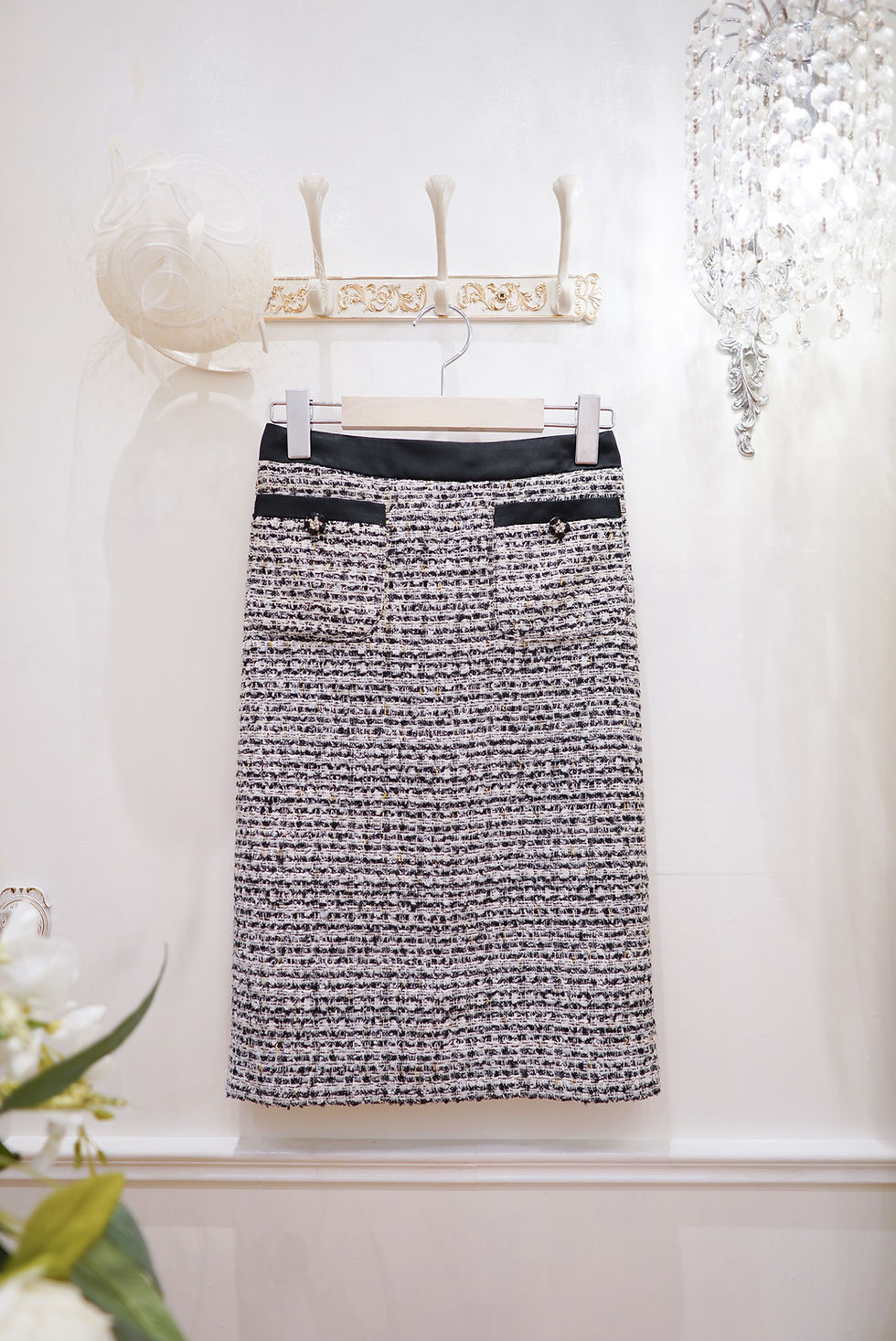 Thumbnail: The Black And White Tweed Skirt