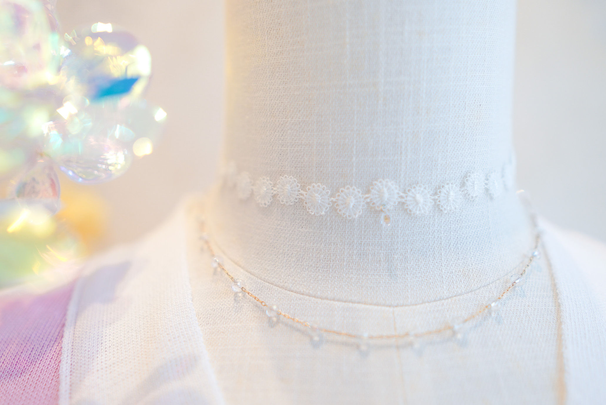 The Embroidered Lace Layered Choker