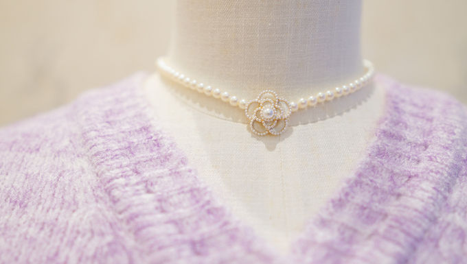 The Camellia Pearl Necklace