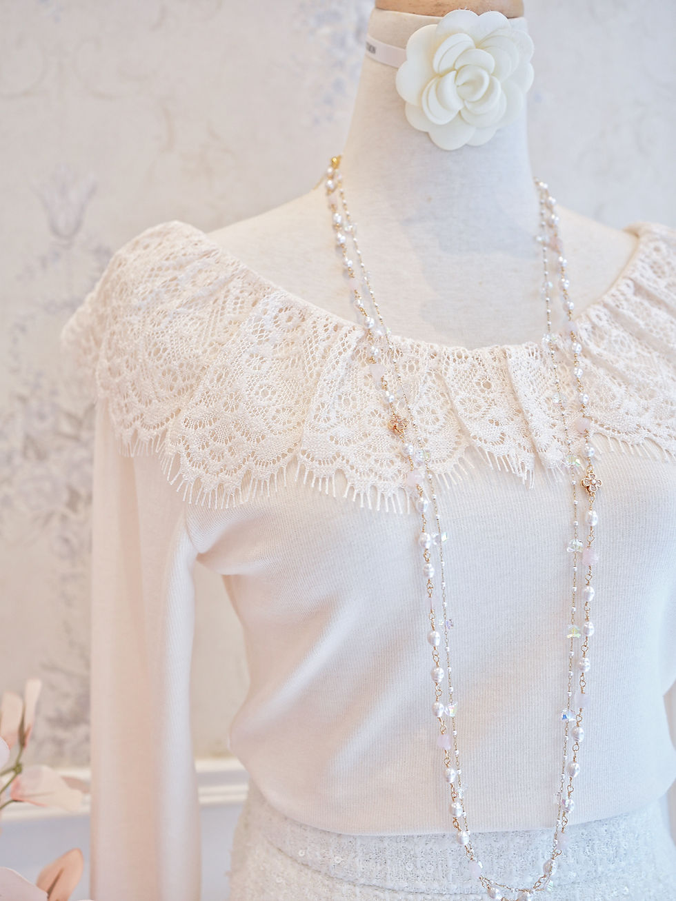 Thumbnail: The Beige Lace Knitwear
