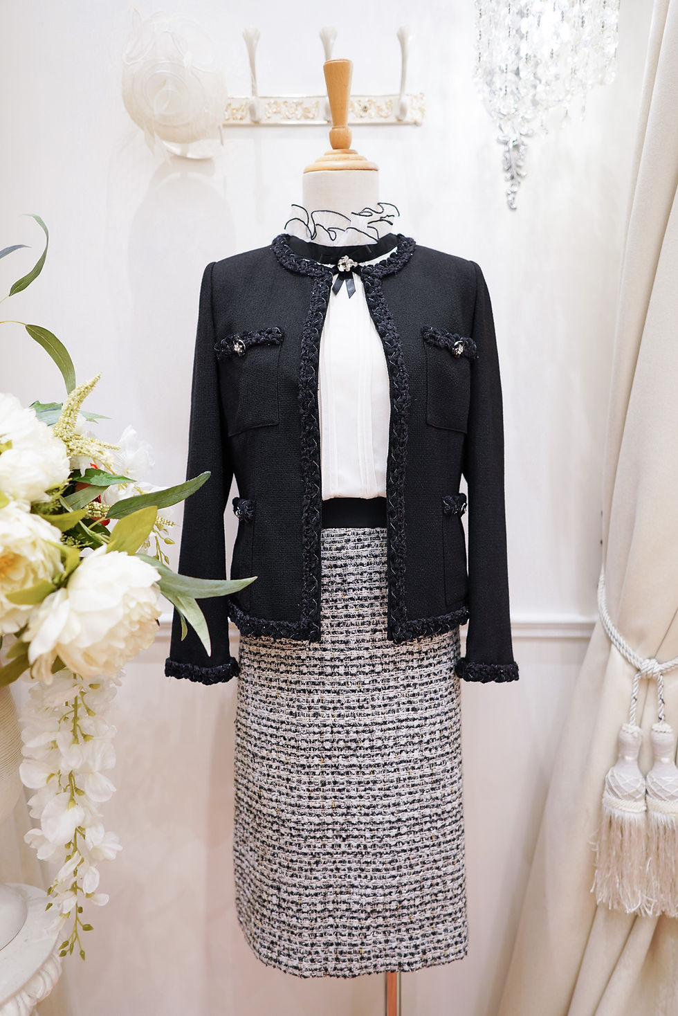 Thumbnail: The Black And White Tweed Skirt