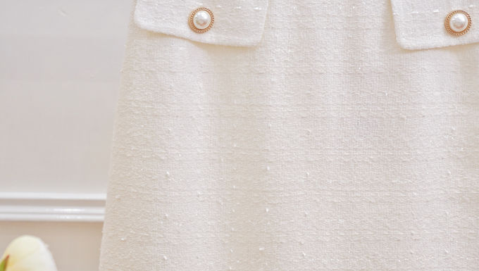 The Creamy White Tweed Skirt