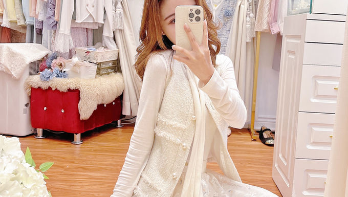 The Cream White Tweed Vest