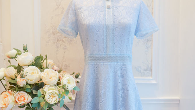 The Pastel Blue Lace Dress