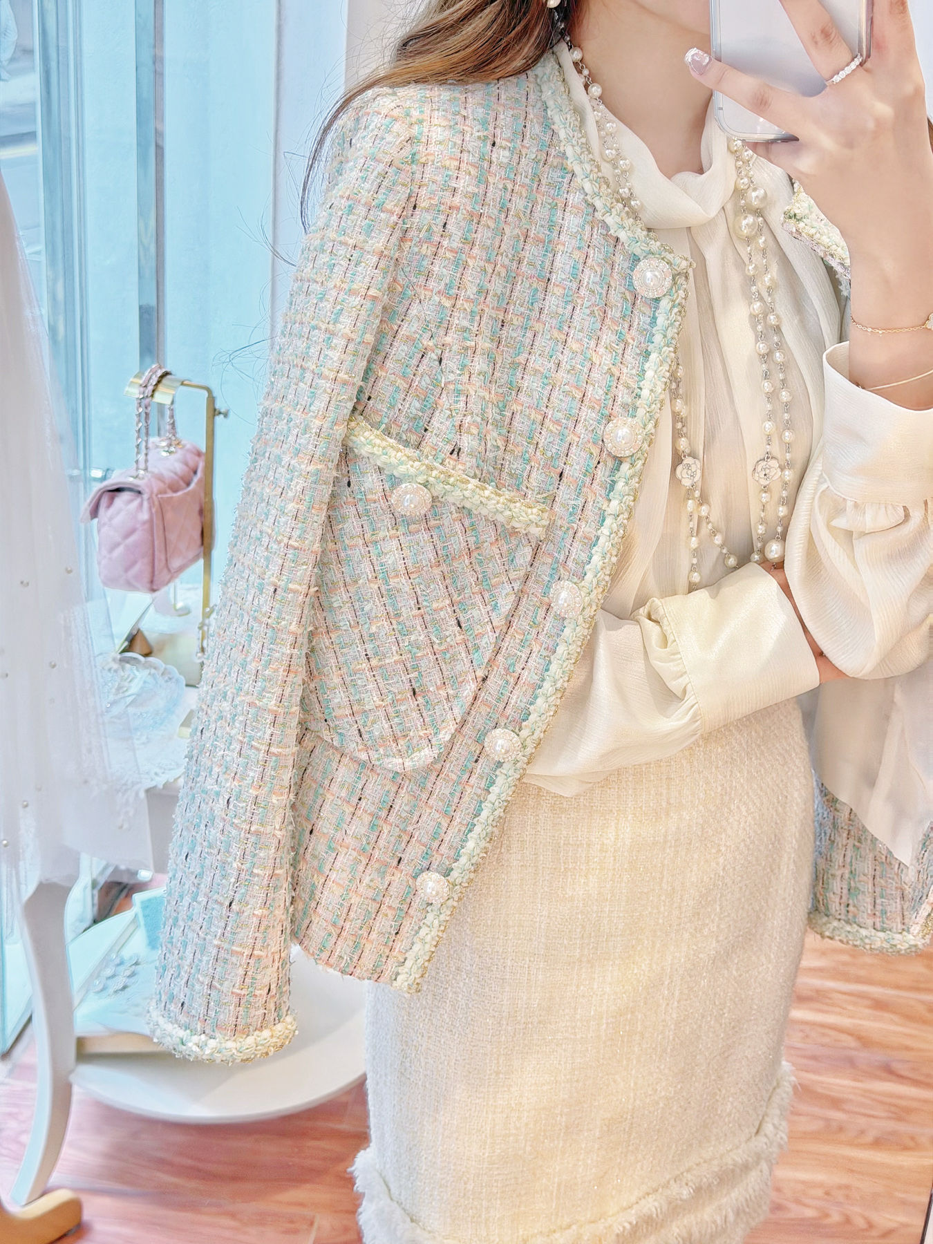 The Celadon Green Tweed Jacket