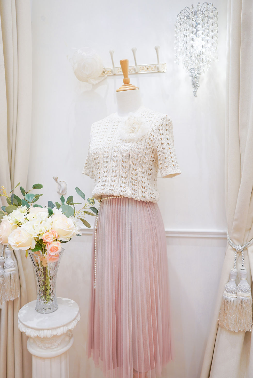 Thumbnail: The Little Knit Top(lavender/ivorywhite)