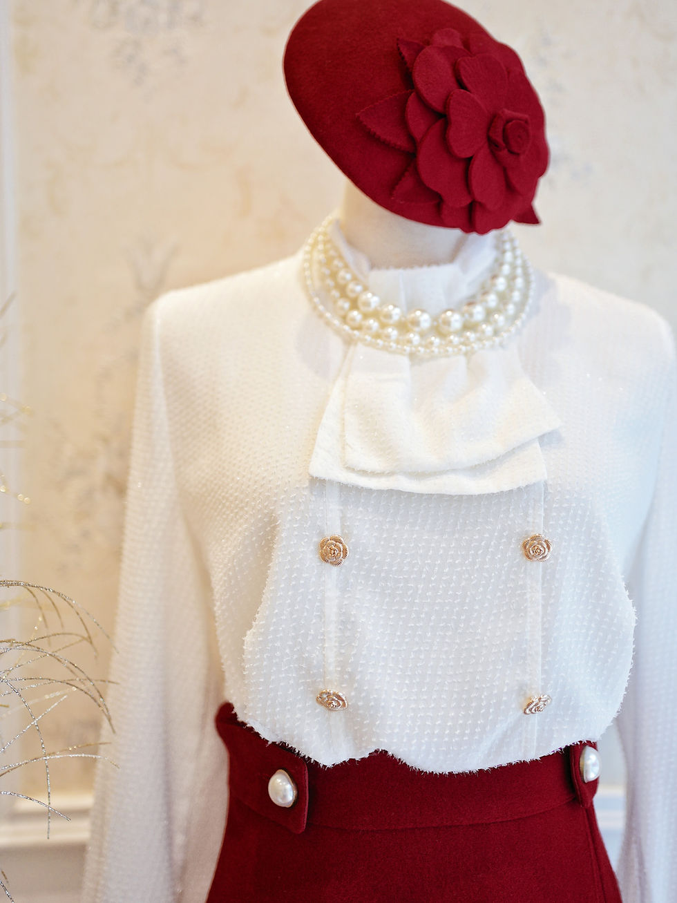Thumbnail: The White Camellias Buttons Blouse