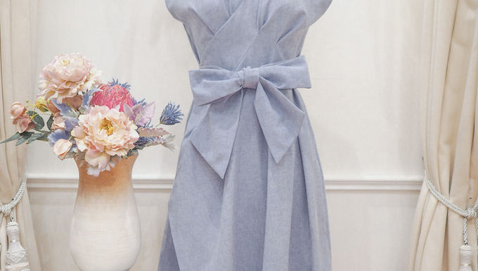 Denim Blue Ribbon Dress