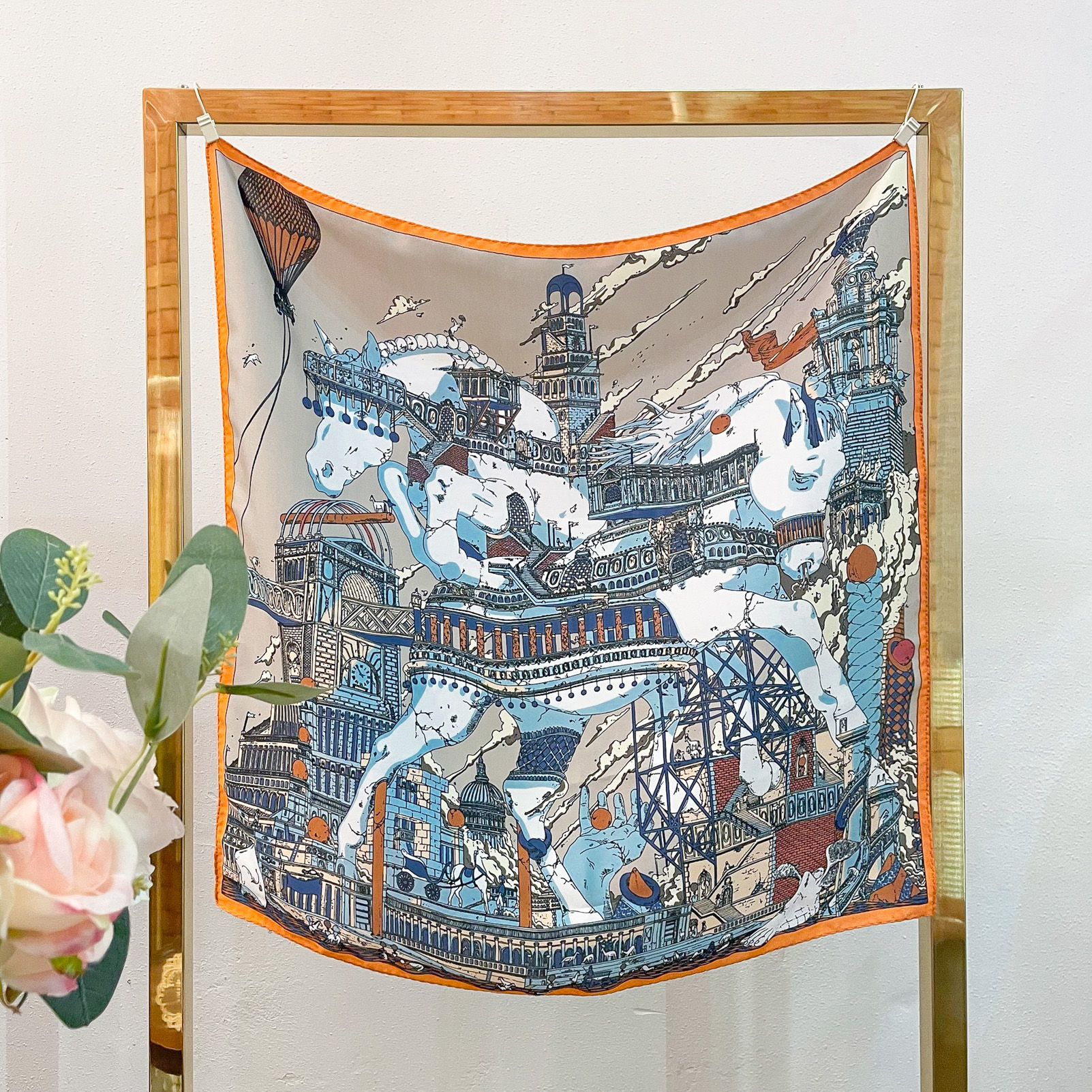 The City and Horse Print Scarf