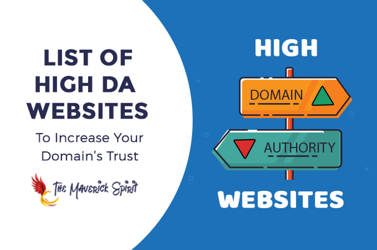 list of high DA websites backlinks dofollow nofollow linkbuilding weblist 2020