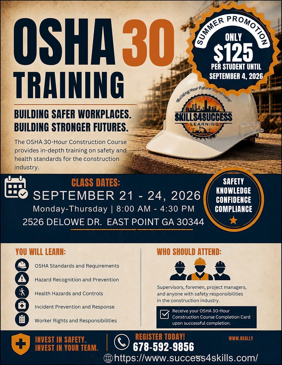 OSHA 30 In-Person Training