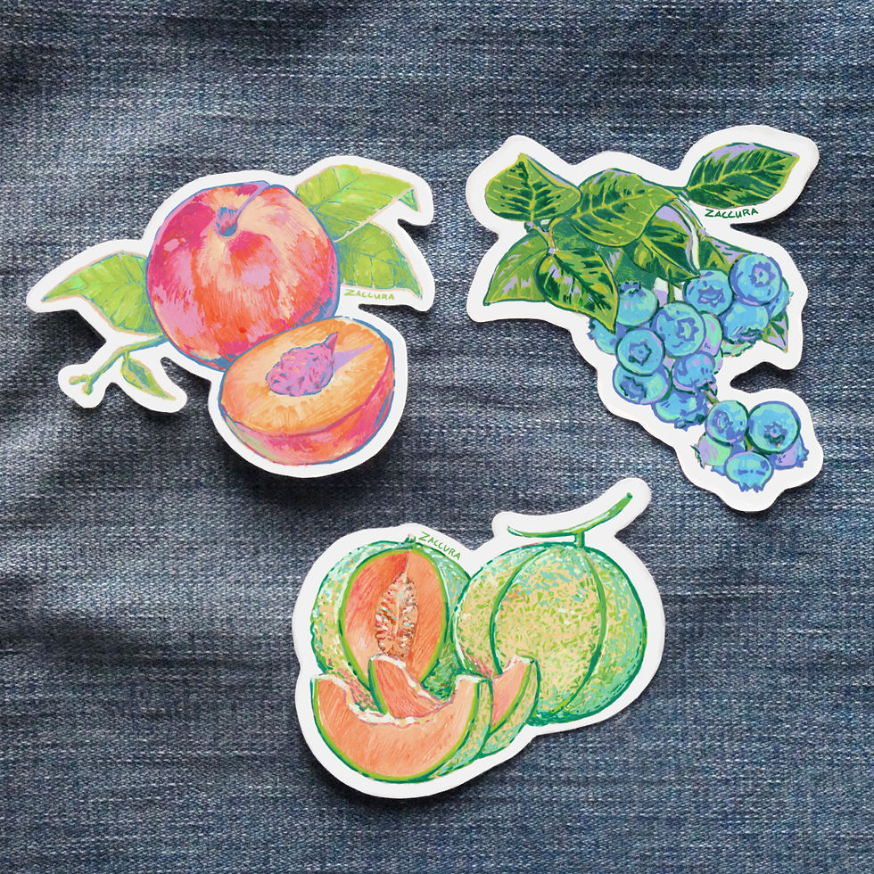 'Fresh Fruits' | 3pc Sticker Pack