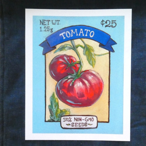 BIG Tomato Seed Packet Print - 8" x 10" | LIMITED SIGNED | Zaccura