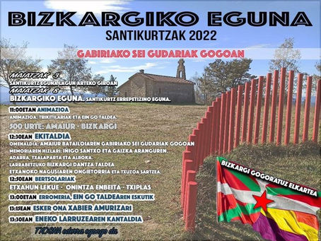 Aldarrikapenez beteko da Bizkargi asteburuan