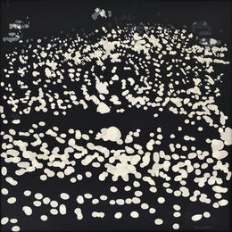 Roma Hałat, „Pejzaż XX”, z cyklu „Pejzaże”, 1977-1979, akryl na płótnie, 146 x 146 cm